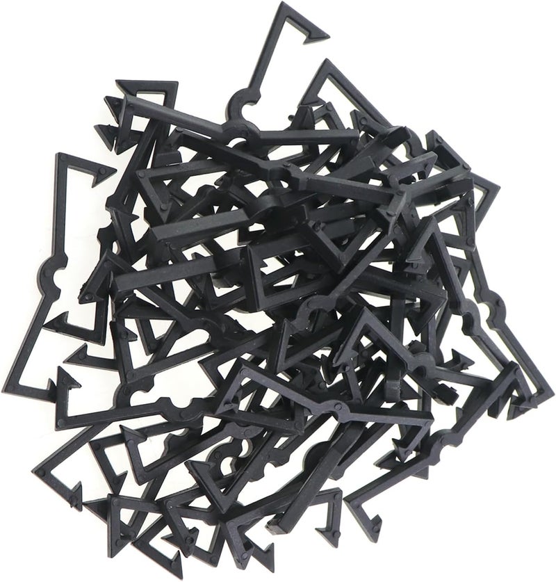 Gui Feng 50PCS 2 Inch Black Hole Board Hooks Plastic Pegboard Hook Accessories Pegboard Hook Fixer Tool Hardware Hook - Image 1